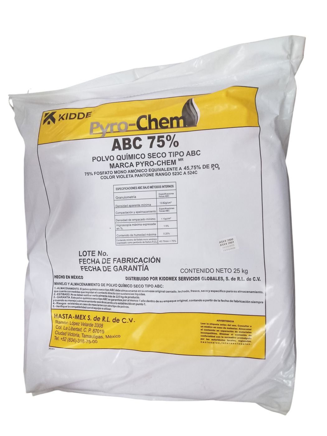 POLVO QUÍMICO SECO ABC PYROCHEM