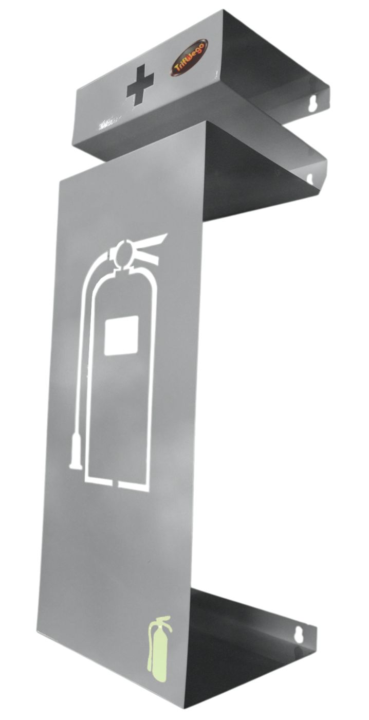 Protector Para Extintor Y Botiquín En Pared Color Plata