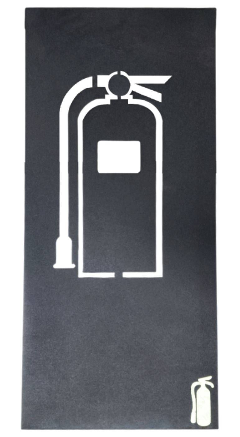 Protector Para Extintor En Pared Color Negro