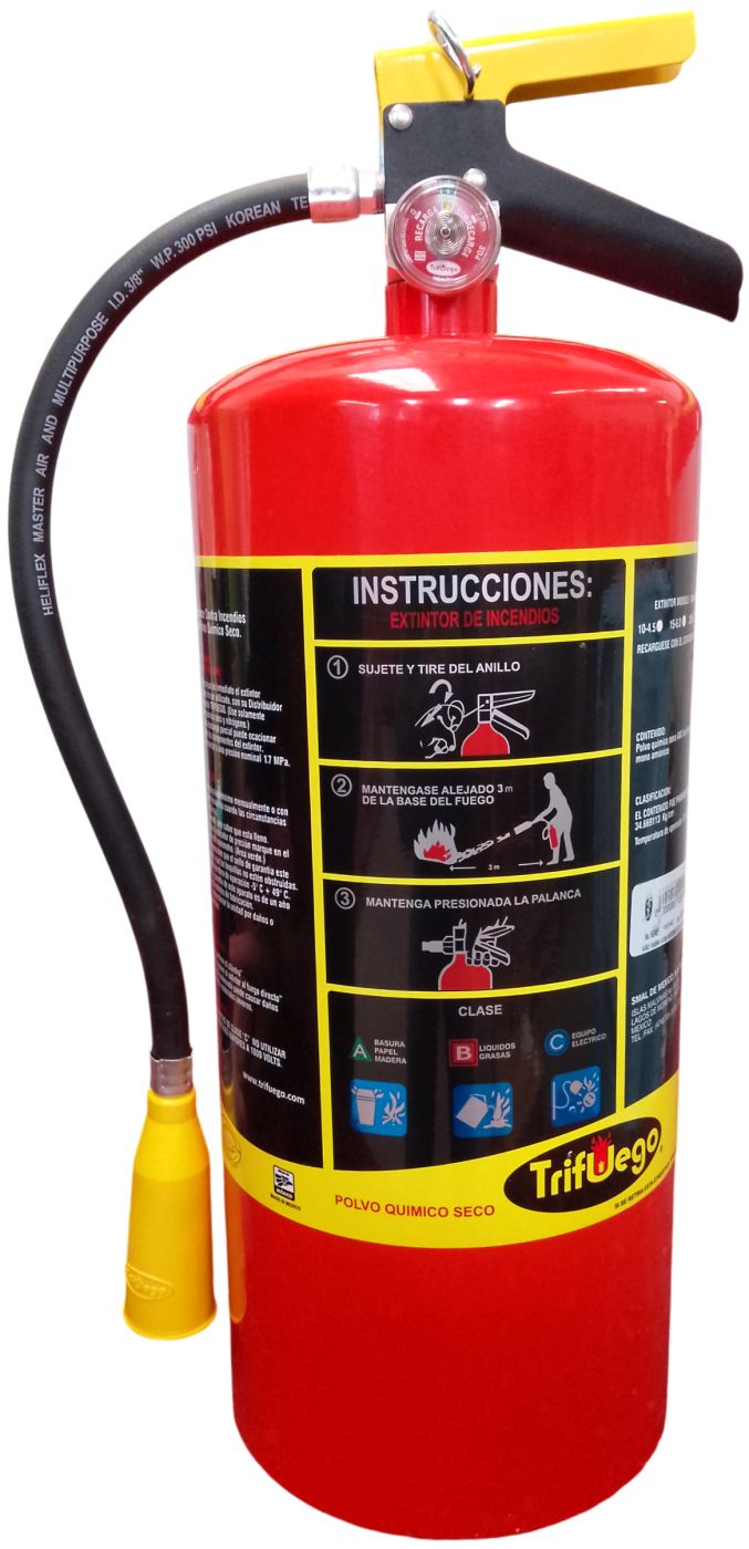 Extintor Automotriz PQS ABC 9 kg, Mod. 20 Sin Soporte