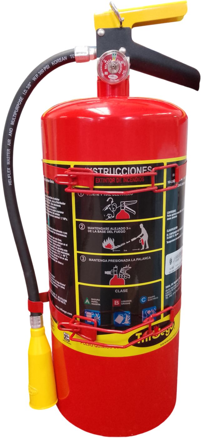 Extintor Automotriz PQS ABC 9 kg, Mod. 20, 2 Flejes