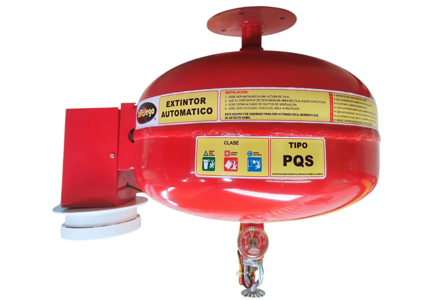 Extintor Esfera Trifuego PQS ABC 6 kg con Detector