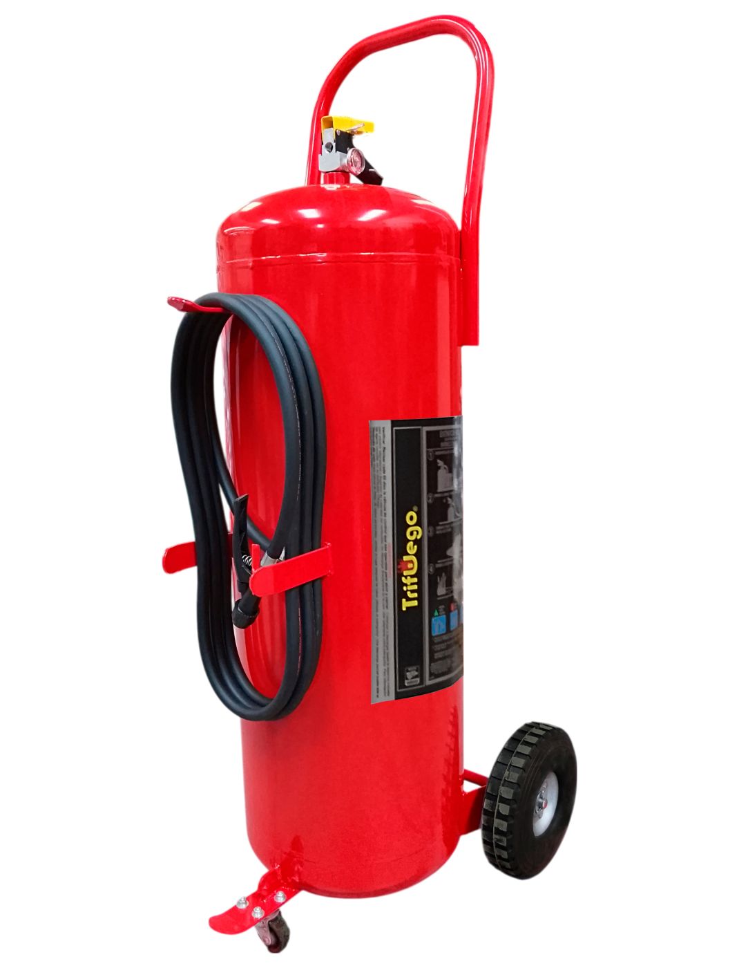 Extintor PQS ABC Carretilla 68 kg, Mod. 150 Ruedas de Hule