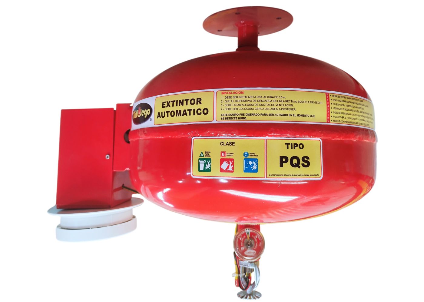 Extintor Esfera Trifuego PQS ABC 9 kg con Detector